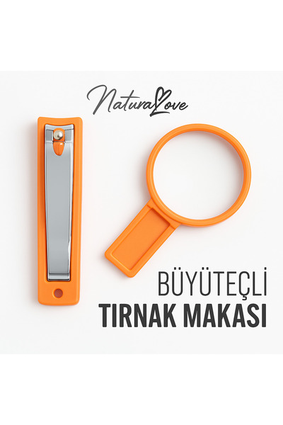 Naturalove Tırnak Makası Büyüteçli - Yaşlılar ve Çocuklar İçin Kolay ve Güvenli Kullanım