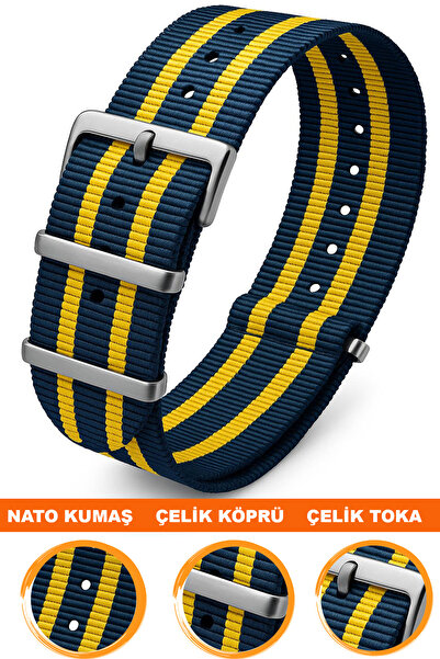 COBRA حزام ساعة قماش ناتو متوافق مع ساعة Fossil-Welder-Casio-Seiko-Omega-Arma...
