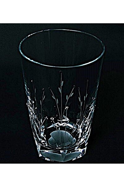 DECOSTYLE Kristal Taşlı Köşeli Su Bardakları 6’lı – El İşçiliği Soğuk Kesme L...