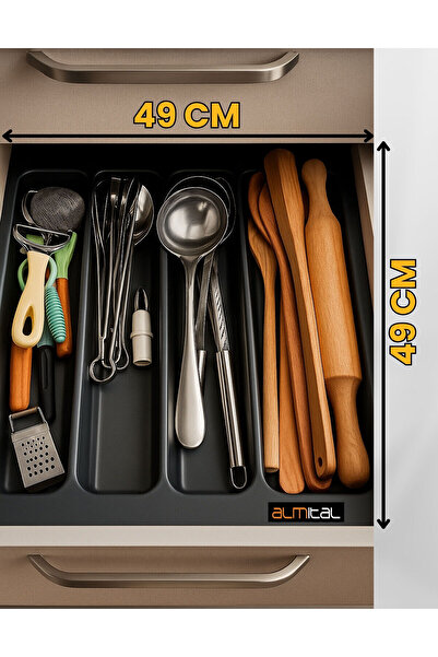 almital mobilya aksesuarları furniture accessories 49X49 Drawer Interior Anth...