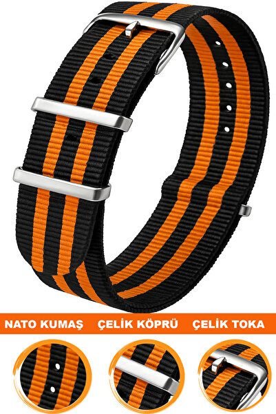 COBRA حزام ساعة قماش ناتو متوافق مع ساعة Fossil-Welder-Casio-Seiko-Omega-Arma...