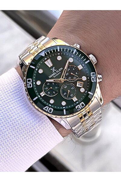 Daniel Klein Çelik Kordon Rolex Kasa+Takvim 3 Atm Suya Dayanıklı Erkek Kol Saati EDK.1.10665-7