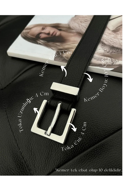 Fiori Szögletes csatos áthidalt női öv, nadrágöv, dzsekiöv, ruhaöv