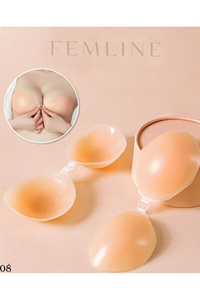 femline 008-(Fără bretele) Sutien adeziv din silicon - Cu cleme - Pentru a ad...