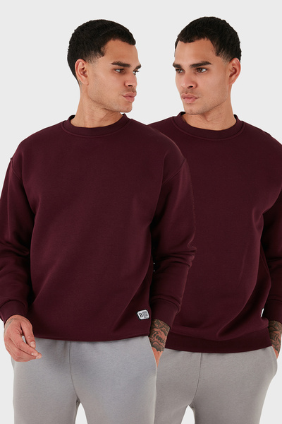 Buratti Ανδρικό φούτερ Regular Fit Crew Neck με λουράκια, συσκευασία 2 τεμαχίων SWEAT 5905255S2