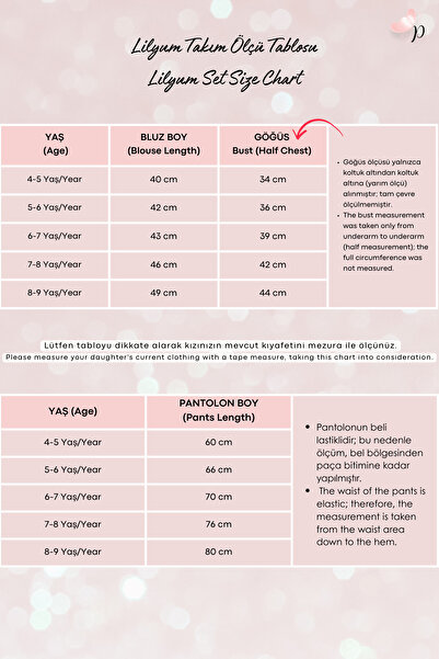 Parla Kids Girl Lilium Purple Blouse Cream Trousers Bottom Top Set