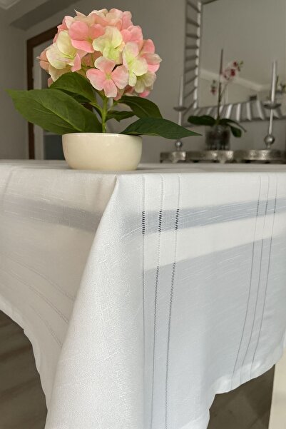 Zeria Home Dertsiz Leke Tutmaz Keten Colber Masa Örtüsü 160*240 Ve 140*180 Ölçülerinde