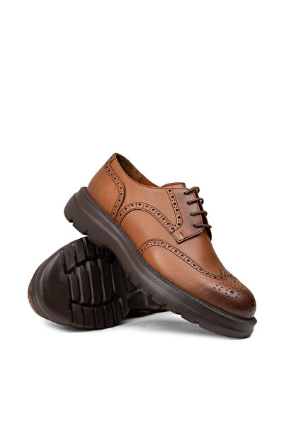 Deery Erkek Hakiki Deri Taba Renk Günlük Ayakkabı