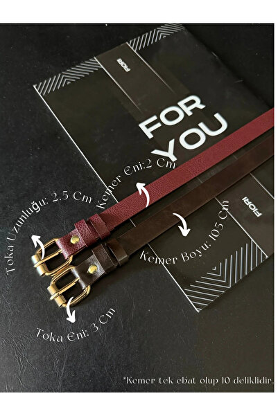 Fiori 2’li Kare Tokalı ince Kadın Kemeri Bel Kemeri,Elbise Kemeri,Etek Kemeri...