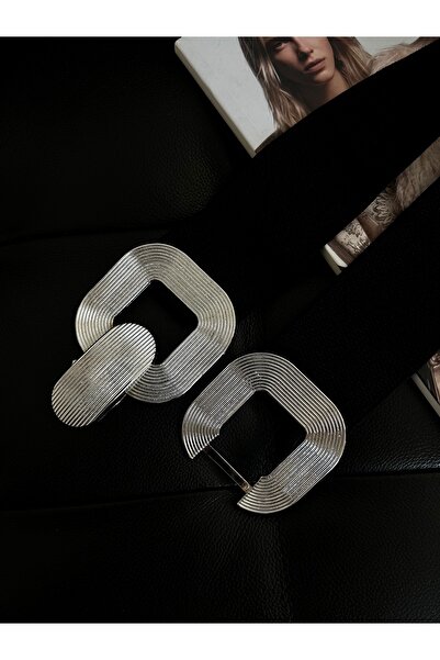 Fiori Elastic Cut Silver Buckle Women's Belt - For Jacket, Shirt and Dress