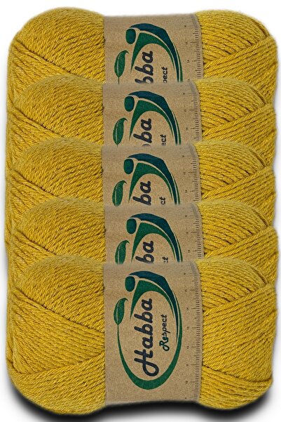 habba respect خيوط حبا أكريليك 5 قطع -1607-خردل- خيوط حياكة اقتصادية فائضة عن...
