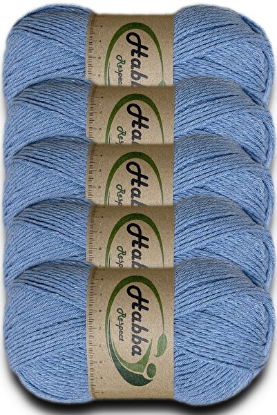 habba respect Habba Acrylic 5-Pack -1208-Baby Blue- Излишък от износ Икономична прежда за ръчно плетене