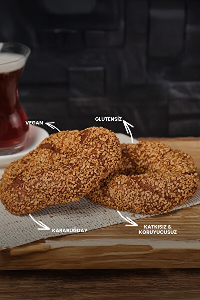 EBRULİ DOĞAL BAKKAL by beys Karabuğday Simit Glutensiz Vegan (2 Adet)