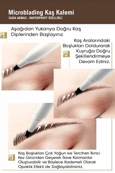 Trinova Açık Kahve Microblading Etkili Kaş Kalemi Jumbo Boy