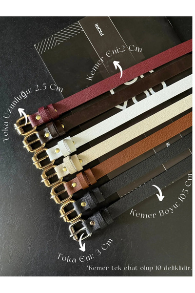 7’li Kare Tokalı ince Kadın Kemeri Bel Kemeri,Elbise Kemeri,Etek Kemeri,Pantolon Kemeri