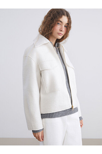 LC Waikiki New Season Shirt Collar Women's Cashmere Jacket