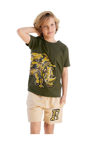 MSHB&G Boy's Camouflage Summer T-shirt and Shorts Set - Rhino