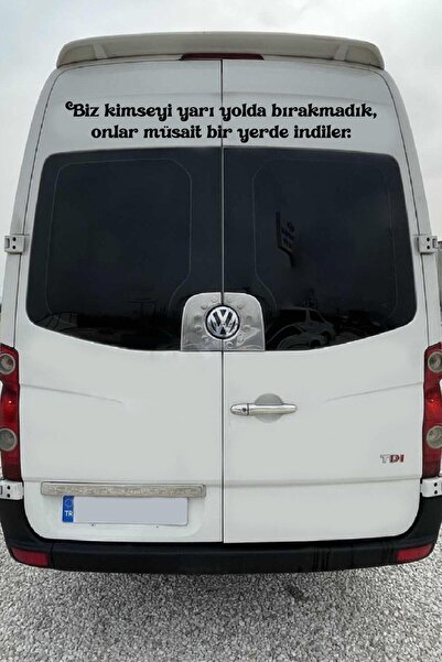 habune Araba Cam Yazı Sözleri Uzun Sticker - Ticari Arkası Yazı Yapıştırma Sözü