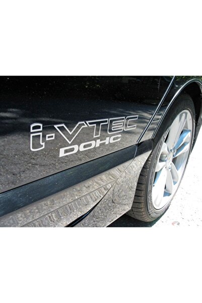 pınaxar مجموعة ملصقات Honda Civic I-vtec Dohc مكونة من قطعتين باللون الأبيض