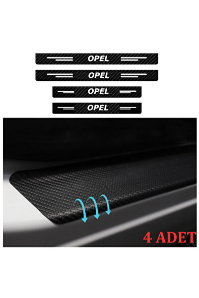 pınaxar Opel Frontera İçin Uyumlu Aksesuar Oto Kapı Eşiği Sticker Karbon 4 Adet
