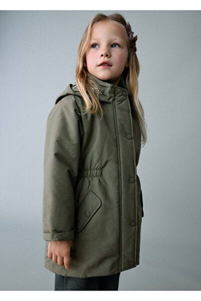 MANGO Baby Kapüşonlu trençkot