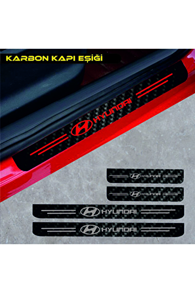 pınaxar Accessory Auto Door Sill Sticker Carbon Compatible for Hyundai Ix35 4...