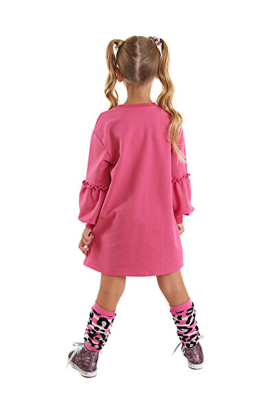 MSHB&G Pink Leopard Zebra Girl's Balloon Sleeve Dress