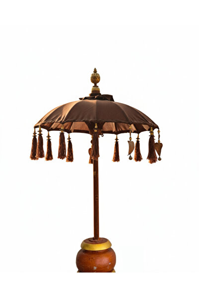 Livenda Shop Bali Şemsiye Masa Üstü Dekoratif Şemsiye Bali Şemsiyesi El Yapımı Otantik Masa Şemsiyesi Ahşap Stand