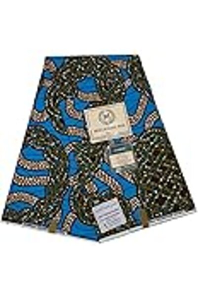 Generic قماش أفريقي 100% قطن مطبوع عليه أنقرة، 6 ياردات، أفضل تصميم جديد جميل متعدد الألوان، أحدث تصميم