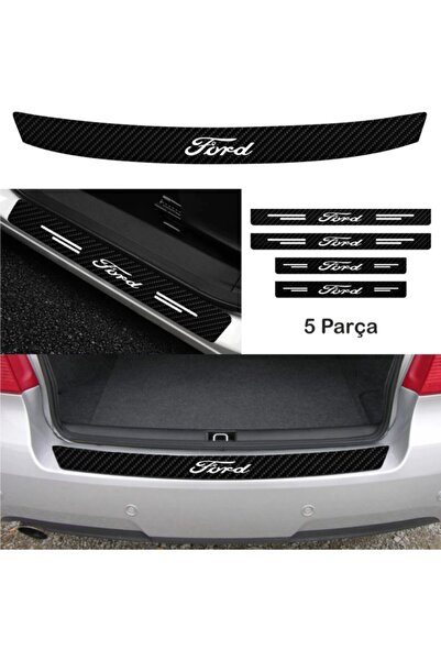 habune Ford Focus İçin Uyumlu Aksesuar Oto Bağaj Ve Kapı Eşiği Sticker Set Ka...