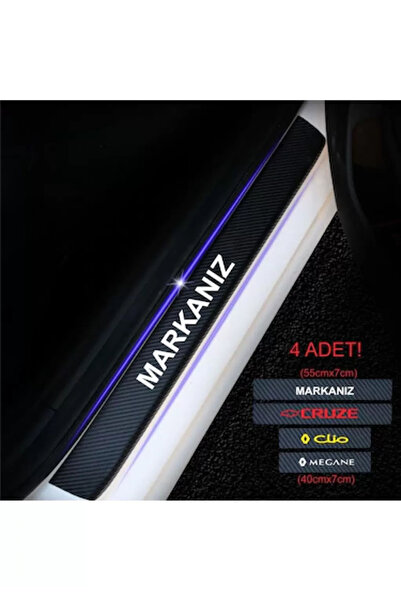 pınaxar Specially Compatible Auto Door Sills Sticker Carbon 4 Pcs for Renault...