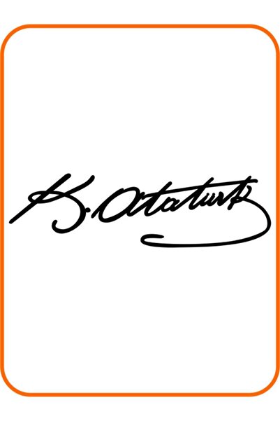 pınaxar Atatürk Signature Auto custom new sticker Black 33*10 Cm