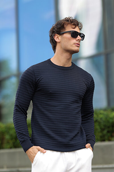 aziso Чоловічий трикотажний светр з круглій горловиною