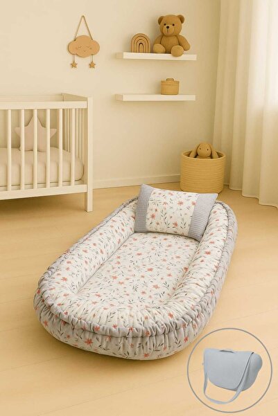 JULYA KİDS حقيبة أطفال متعددة الأغراض من نسيج القطن مع حقيبة سرير محمول من جا...