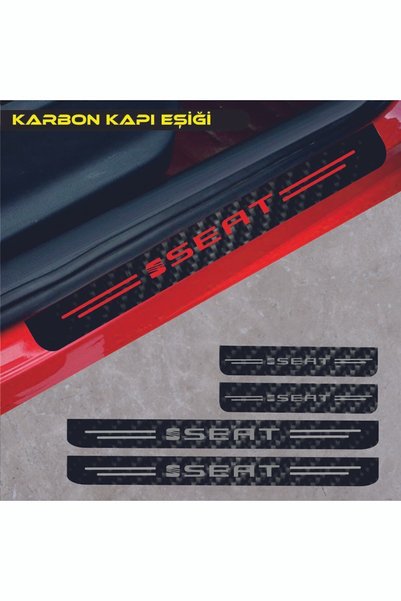 pınaxar Seat Carbon Door Sill Auto Sticker 4 Pieces