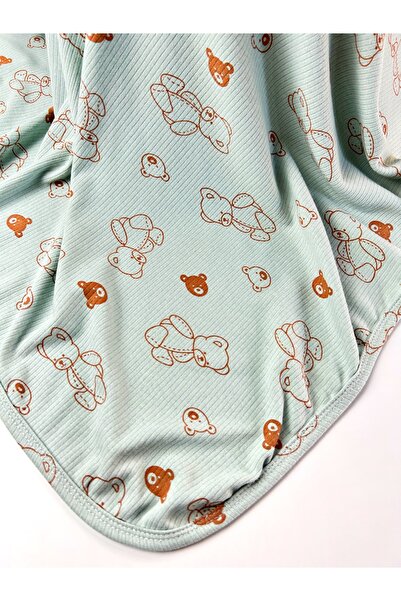 OMY بطانية منقوشة وقماط 85X90 سم قماش قطني