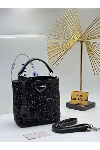 ROSESSO Siyah taşlı çanta