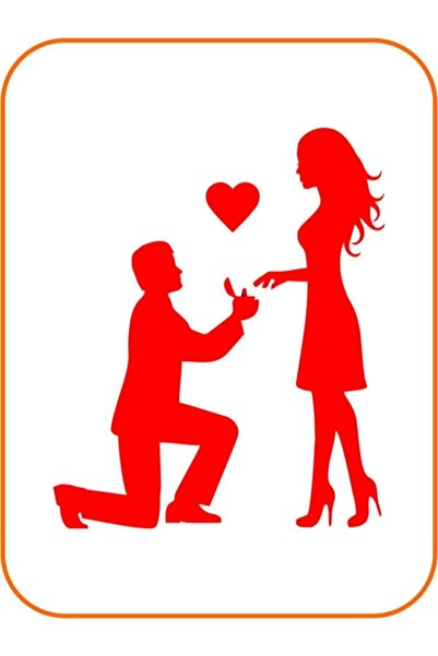 pınaxar Heart Offer Dear Car Sticker 18x15 Cm Red