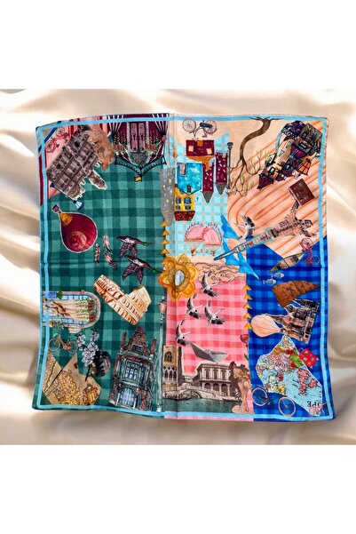 Oyt DÜKKAN Oytdükkan Seyahatler Seri Bandana Fular 48x48