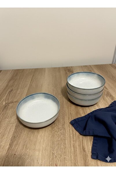 Kütahya Porselen Mussel Patterned Cinnamon 15cm Bowl Set of 4 (with Emblem)