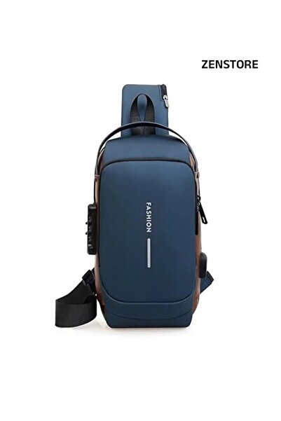 Zen Store Waterproof Polyester Slim Unisex Crossbody Sling Bag Chest Backpack Men's Shoulder Bag, Hard Shell