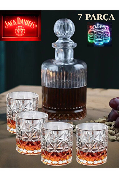 MADAME LUDA 7 Parça Viski-Votka-Konyak Takımı-Seti.(6 ADET VİSKİ BARDAĞI-1 ADET KARAF SÜRAHİ)