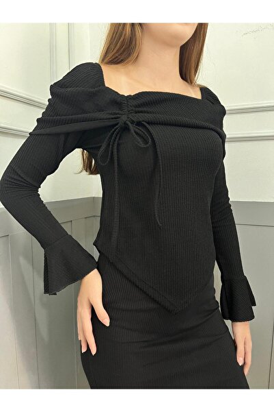 peri tower ΝΕΑ ΣΕΖΟΝ Μπλούζα με μακρύ μανίκι με ασύμμετρη κοπή από ύφασμα με ...