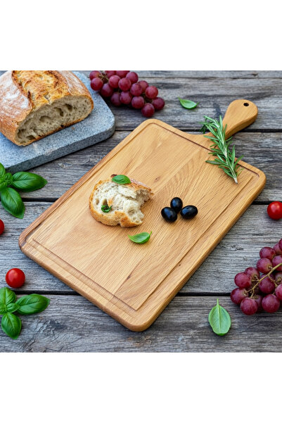 BG WOOD لوح تقديم الجبن والوجبات الخفيفة من خشب البلوط الطبيعي الفاخر، لوح تق...