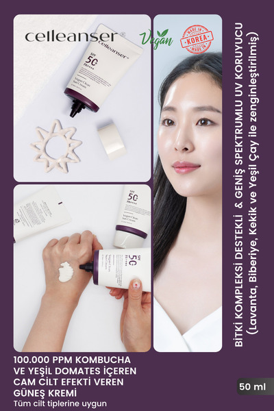 celleanser Cam Cilt Görünümü Veren Ve 100.000 Ppm Kombucha Içeren Nemlendiric...