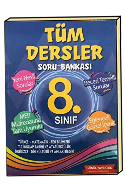 GÖNÜL YAYINCILIK 8.sınıf Lgs Tüm Dersler Soru Bankası