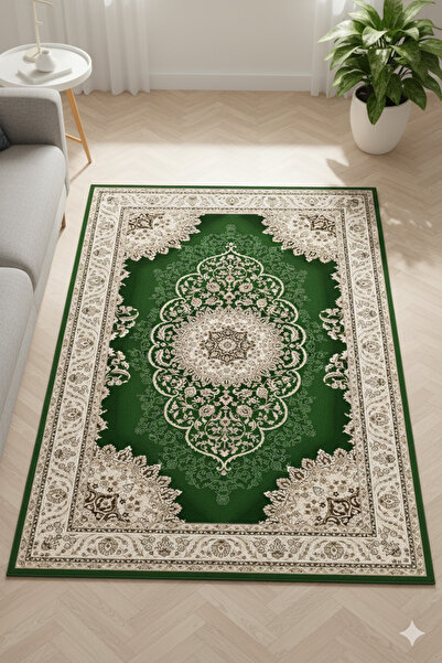 FOREVER ALDORA Soft Velvet Textured Green Prayer Rug |   Knee-Free Dowry & Gi...