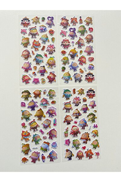 Mielibon Eggy Party Karakter Sticker Seti 4’lü – Sevimli ve Renkli Koleksiyon