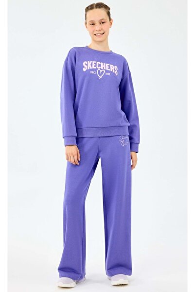 SKECHERS Φούτερ για κορίτσια SK2520080 Lw Fleece Crewneck ΜΩΒ