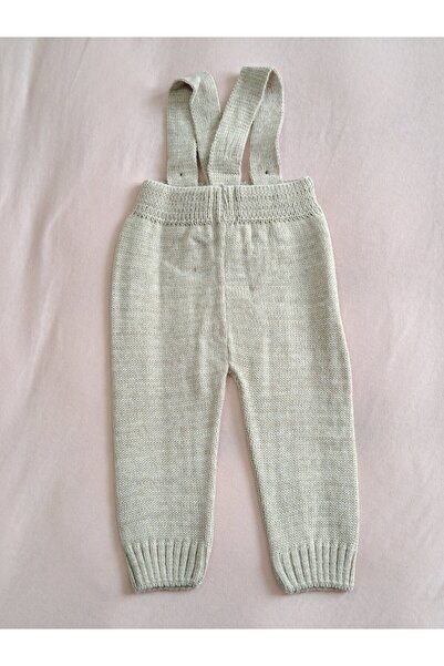 Nimini Kids Knitted Diamond Patterned Unisex Baby Salopet with Adjustable Strap (0-2 Years)